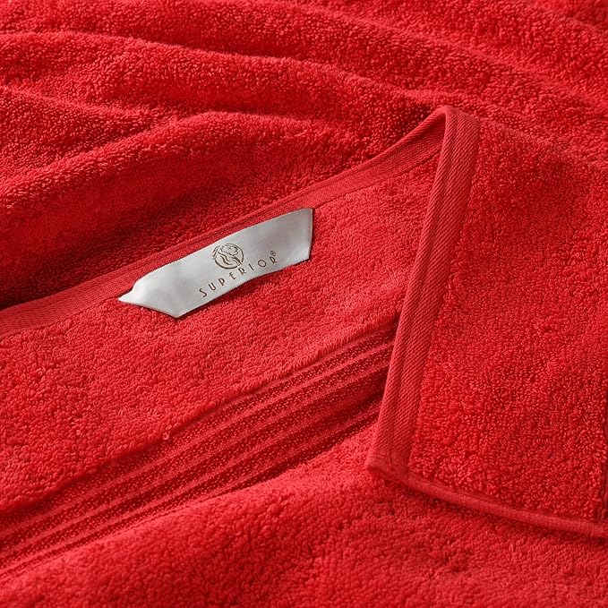 Superior Egyptian Cotton Bath Sheet Set, Oversized Towels for Home Bathroom, Master, Guest Bath, Decor Essentials, Quick Dry, Absorbent, Large Body Towel, Spa, Hotel, Resort, Set of 2, Red