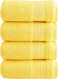 HALLEY Turkish Cotton Towels (Pack of 4) Hand Towels Super Soft Highly Absorbent 100% Cotton Towels for Bathroom and Kitchen for Mother’s Day (Lemon Yellow)