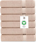Delara Organic Cotton Luxuriously Plush Washcloths Pack of 6 | GOTS & Oeko-TEX Certified | Premium Quality Face Towels | Feather Touch Technology|650 GSM Long Staple|Soft, Quick Dry & Ultra-Absorbent