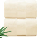 Ultra Soft & Plush Viscose from Bamboo Bath Sheets - 700 GSM Pack of 2 - Extra Large 70x35 in - Super Absorbent & Quick Drying (Papyrus)