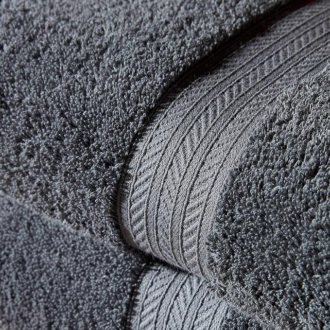 Christy Renaissance 6 Piece Towel Set | Ash Grey | 100% Egyptian Cotton | Luxuriously Soft and Super Absorbent | 675 GSM | 2 Bath Towels 2 Hand Towels 2 Face Cloths