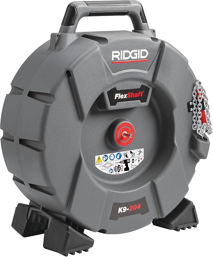 RIDGID 64273 Model K9-204 FlexShaft Drain Cleaning Machine Kit for 2"-4" Pipes