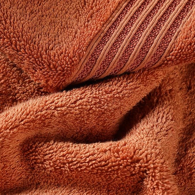 Superior Egyptian Cotton Face Towel/Washcloth Set, Small Towels for Home Bathroom, Master Bath, Decor Essentials, Quick Dry, Absorbent, Spa, Hotel, Resort, Adult, Kids, Set of 10, Caramel Brown