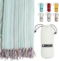 BAY LAUREL Turkish Beach Towel with Travel Bag 39 x 71 Quick Dry Sand Free Lightweight Large Oversized Towels Light