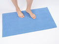 Cotton Paradise 100% Cotton Non Slip Bath Mats for Bathroom, 17x24 inch Soft Absorbent Quick Dry Machine Washable Floor Bath Mat, Sky Blue