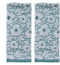 SKL Home Floral Jacquard Hand Towel Set, Moss Green, 2 Count (Pack of 6)