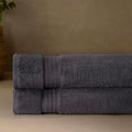 Fabdreams 100% Organic Cotton Bath Sheet Set of 2 700 GSM Oversized Towels Ultra Soft Plush Absorbent Durable Skin-Friendly Spa Hotel Premium Comfort Large 36 x 70 in Charcoal Black