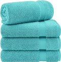 Cotton Paradise 4 Piece Turkish Bath Towels for Bathroom, 100% Cotton Extra Large Soft Plush Towels Bathroom Set, Turquoise