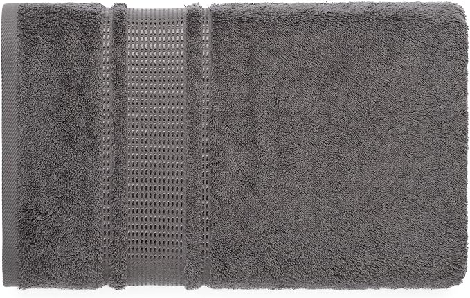 Melissa Linen, Bath Towel Set of 8, 2X Bath Towel, 2X Hand Towel, 4X Fingertip Towels, 100% Turkish Cotton Towels and Kitchen, Absorbent, Quick Dry, Durable and Soft Shower Towel, Dark Grey