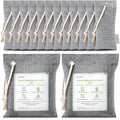 CLEVAST 14 Pack Activated Bamboo Charcoal Air Purifying Bags(2x200g, 12x50g), Natural Fresh Odor Absorber, Deodorizer and Moisture Eliminator, Air Purifier Bags for Home