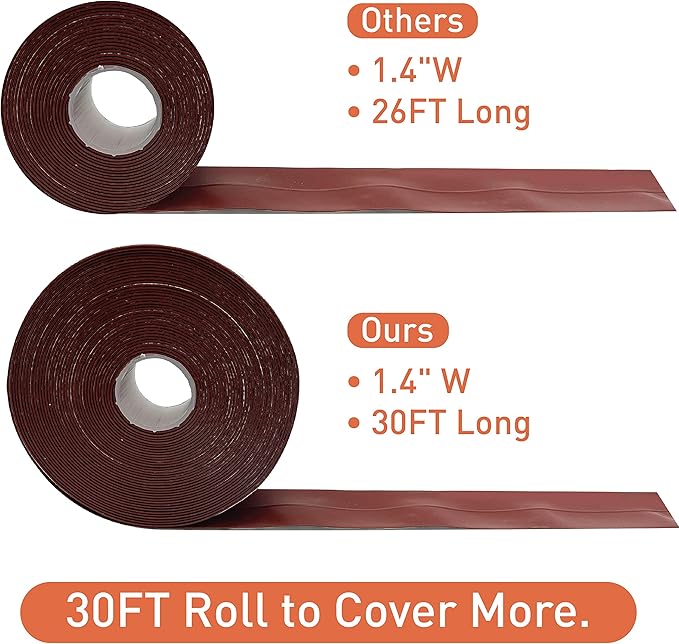 Weather Stripping Door Seal Strip - Silicone Sealing Tape for Weather Stripping Around Doors Windows Showers Etc. - Tough and Flexible Door Weather Seal That Stops Draft - (Brown 35mm)
