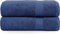 LANE LINEN 100% Durable Cotton Bath Sheets 2 Pack (35"x66") - Fade Resistant, Machine Washable & Highly Absorbent - Hotel Quality, Extra Large Bathroom Bath Towel Sets - Ideal for Family - Navy Blue