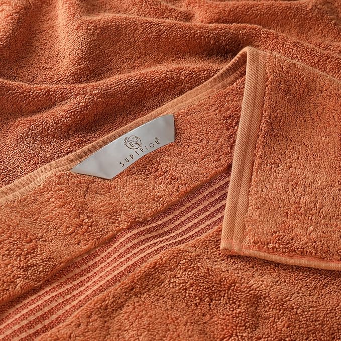 Superior Egyptian Cotton Bath Towel Set, Towels for Home Bathroom, Master Bath, Decor Essentials, Quick Dry, Absorbent, Large Body Towels, Spa, Hotel, Resort, Adult, Kids, Set of 4, Caramel Brown