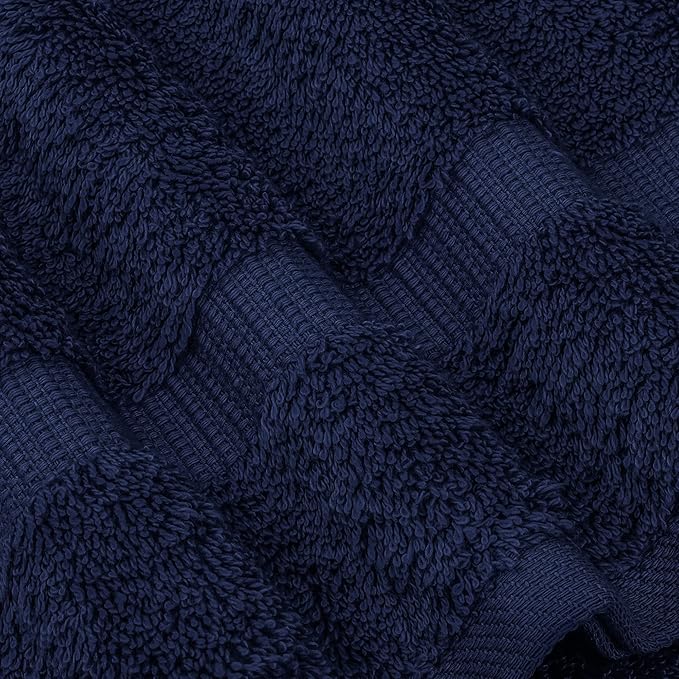 Chakir Turkish Linens Premium Cotton Absorbent Turkish Towels (Hand Towel - 4 Piece Navy Blue)