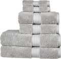 Christy Renaissance 6 Piece Towel Set | Dove Grey | 100% Egyptian Cotton | Luxuriously Soft and Super Absorbent | 675 GSM | 2 Bath Towels 2 Hand Towels 2 Face Cloths