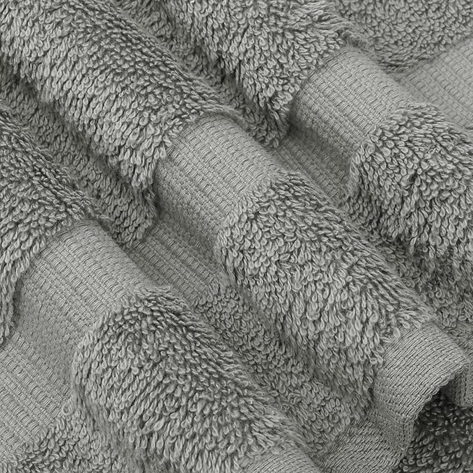 Chakir Turkish Linens Premium Cotton Absorbent Turkish Towels (8-Piece Towel Set, Gray)