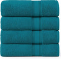 LANE LINEN 100% Cotton Oversized Bath Towels Set of 4 (35"x66") - Zero Twist Cotton Oversized Towels - Quick Dry, Soft & Absorbent Extra Large Bath Towel Set - Dorm Essentials for Girls - Sea Port