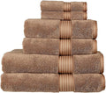 Christy Supreme Hygro 6 Piece Towel Set | Mocha Brown | 100% Luxury Supima Cotton | Ultra Soft | Super Absorbent | 650GSM | 2 Bath Towels 2 Hand Towels 2 Face Cloths