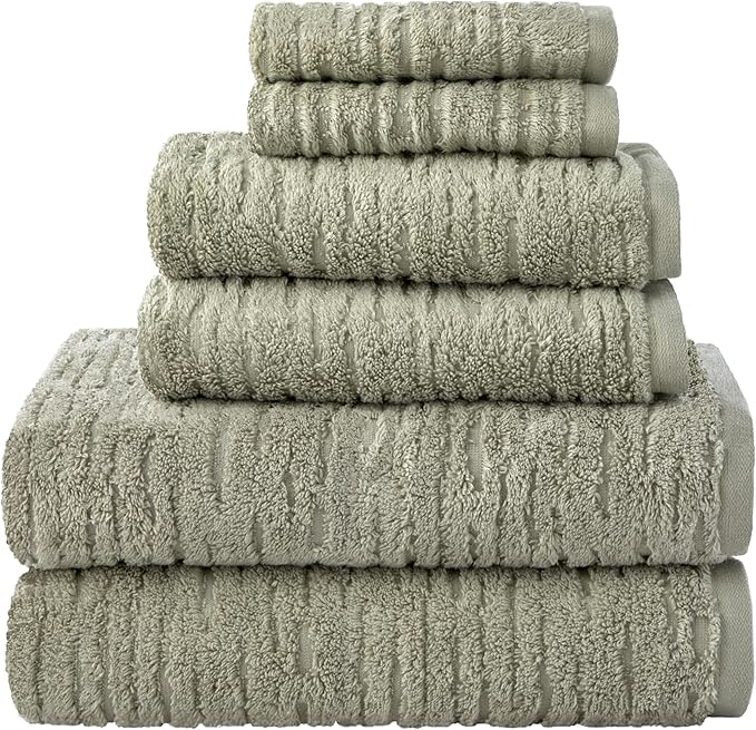 SKL Home CloudSoft Cotton Luxury 4-Piece Washcloth Set, Sage