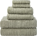 SKL Home CloudSoft Cotton Luxury 6-Piece Towel Set, Sage