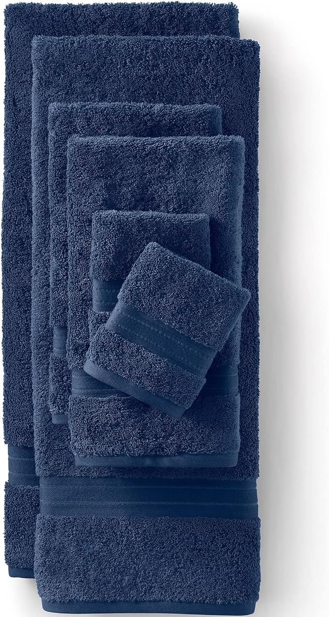 Lands' End Supima Towel Deep Sea Navy Bath- Bath Sheet