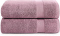 LANE LINEN Oversized Bath Towels for Adults (35"x66") - 2 Pack - 100% Cotton Bath Sheet - Highly Absorbent, Pre Shrunk, Quick Dry - Daily Use XL Bath Towels Oversized Ideal for Guest - Wistful Mauve