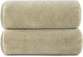 POLYTE Ring Spun Microfiber Oversize Quick Dry Lint Free Bath Towel, 60 x 30 in, Pack of 2 (Beige)