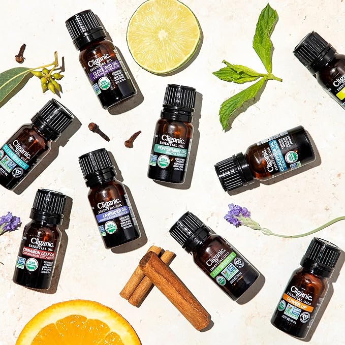 Cliganic Organic Lavender Essential Oil, 1oz - 100% Pure Natural Undiluted, for Aromatherapy Diffuser | Non-GMO Verified (Packaging May Vary)