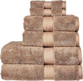 Christy Renaissance 6 Piece Towel Set | Mink Brown | 100% Egyptian Cotton | Luxuriously Soft and Super Absorbent | 675 GSM | 2 Bath Towels 2 Hand Towels 2 Face Cloths