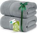 Utopia Towels Luxurious Jumbo Bath Sheet 2 Piece, 600 GSM, 35 by 70 Inches, 100% Ring Spun Cotton, Highly Absorbent and Quick Dry Extra Large Bath Towel, Super Soft Towel, Cool Grey