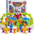 Acme Co 50 PCS Baby Suction Toys - Fun Baby Bath Games, for Toddlers, Educational Toddler Sensory, Interactive Play of Building, Montessori Stocking Stuffers for Kids
