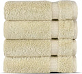 Chakir Turkish Linens | Hotel & Spa Quality 100% Cotton Premium Turkish Towels | Soft & Absorbent (4-Piece Washcloths, Cream)