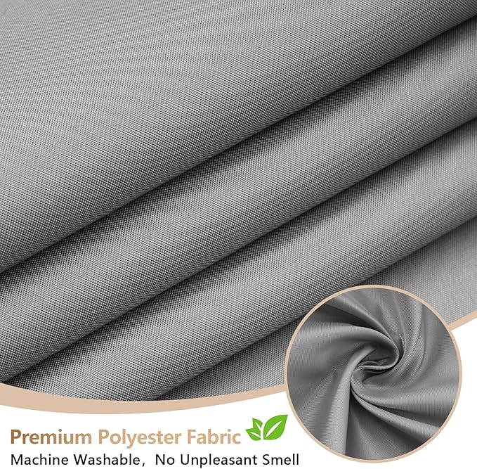 72 x 78 inch Extra Long Waterproof Fabric Shower Curtain Liner, Light Grey Washable Cloth Shower Liner with 3 Large Magnets, Neutral Minimalist Lightweight Shower Curtain Long for Bathroom
