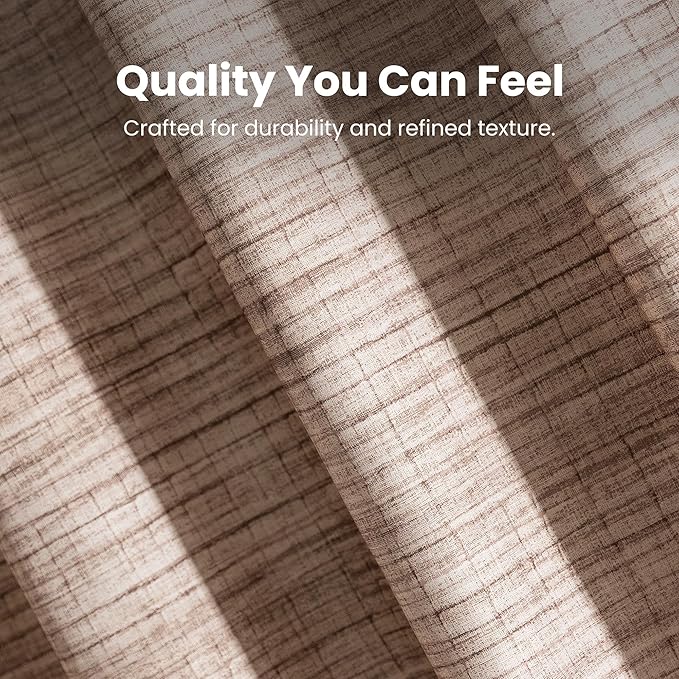 SLEEP ZONE Oatmeal Heather Shower Curtain Waterproof Curtains for Bathroom Decor Bathtub Geometric Shower Curtain 72" × 72"