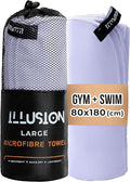 illusion Extra Large Microfibre Swimming Towel (71''L x 32''W)–Compact, Lightweight & Quick Dry Towel-Perfect for Travel, Gym, and Swim Towels Ideal for Post-Workout Showers & After Swimming