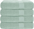 GLAMBURG Premium Cotton 4 Pack Bath Towel Set - 100% Pure Cotton - 4 Bath Towels 27x54 - Ideal for Everyday use - Ultra Soft & Highly Absorbent - Sea Green