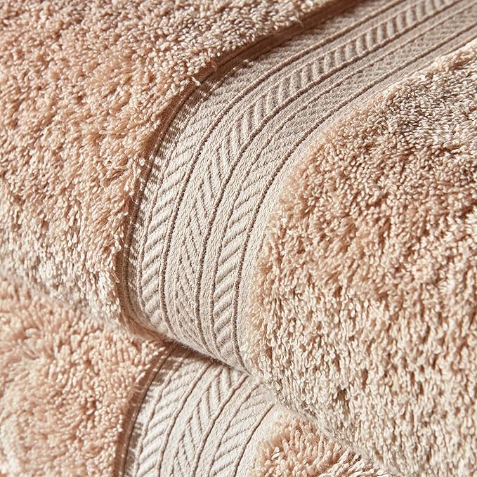 Christy Renaissance 6 Piece Beige Towel Set | 100% Egyptian Cotton | Luxury Bathroom Towels | Soft and Super Absorbent | 675 GSM | 2 Bath Sheet 2 Hand 2 Face | Driftwood