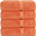 Chakir Turkish Linens | Hotel & Spa Quality 100% Cotton Premium Turkish Towels | Soft & Absorbent (4-Piece Bath Towels, Coral)