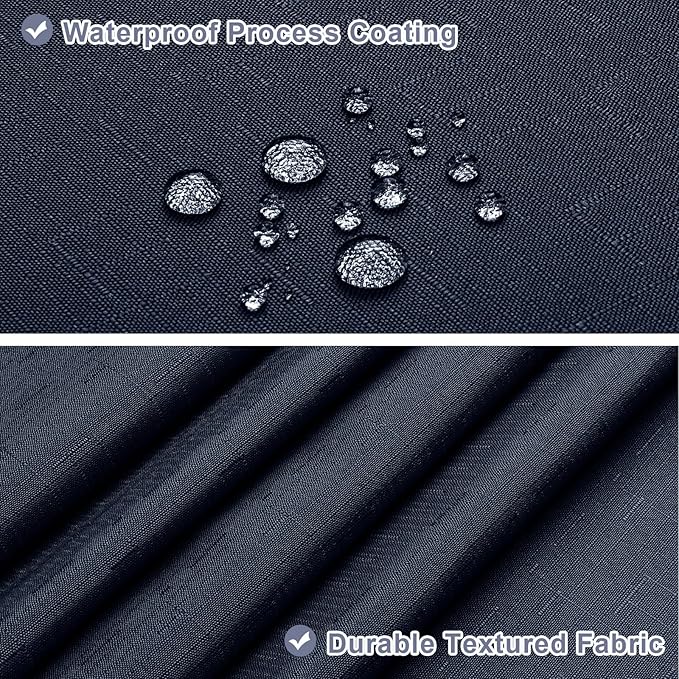 MitoVilla 3 in 1 Shower Curtain Set, Navy Blue Boho Farmhouse Linen Textured Bath Curtain and Clear PEVA Liner Set with 12 Double Sided Steel Hooks, Waterproof Fabric Hotel Bathroom Curtain - 72x72