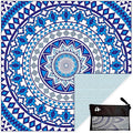 Elite Trend Microfiber Beach Towel for Adults with Bag - XXL 72x72 inch Lightweight Sand Free Quick Dry Towel for Travel, Swimming, Yoga, Camping (Blue Beauty)