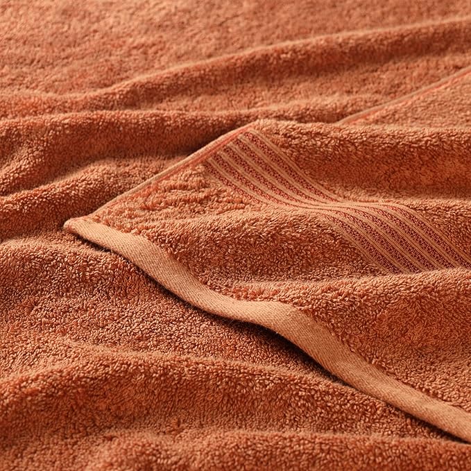 Superior Egyptian Cotton Face Towel/Washcloth Set, Small Towels for Home Bathroom, Master Bath, Decor Essentials, Quick Dry, Absorbent, Spa, Hotel, Resort, Adult, Kids, Set of 10, Caramel Brown