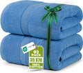 Utopia Towels Luxurious Jumbo Bath Sheet 2 Piece, 600 GSM, 35 by 70 Inches, 100% Ring Spun Cotton, Highly Absorbent and Quick Dry Extra Large Bath Towel, Super Soft Towel, Electric Blue