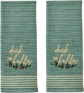 SKL Home Christmas/Winter Deck The Halls Hand Towel Set, Green (2-Pack)