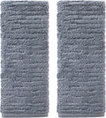 SKL Home CloudSoft Cotton Luxury 2-Piece Hand Towel Set, Smoke Blue