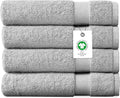 Delara Organic Cotton Luxuriously Plush Bath Sheet Pack of 4 | GOTS & OEKO-TEX Certified | Premium Hotel Quality Towels | Feather Touch Technology|650 GSM Long Staple|Soft, Quick Dry & Ultra-Absorbent