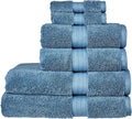 Christy Renaissance 6 Piece Towel Set | Denim Blue | 100% Egyptian Cotton | Luxuriously Soft and Super Absorbent | 675 GSM | 2 Bath Towels 2 Hand Towels 2 Face Cloths