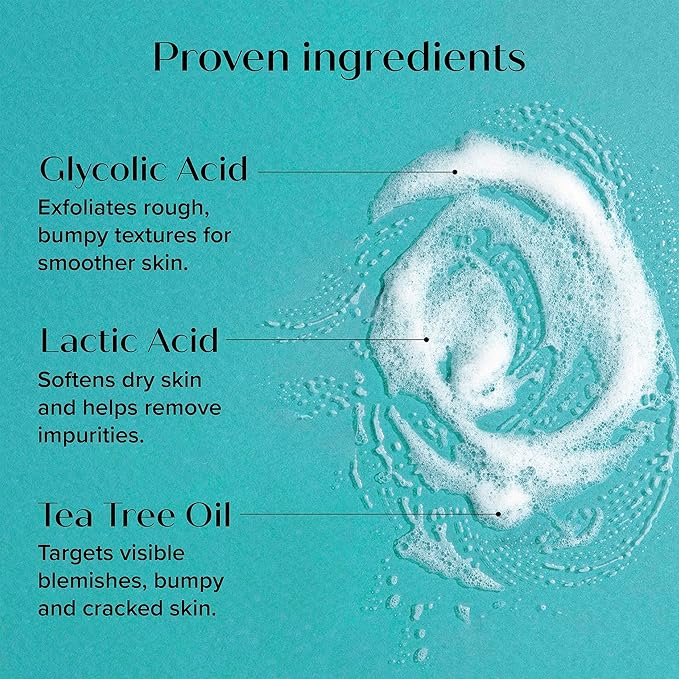 Medix 5.5 Exfoliating AHA Glycolic Acid Face & Body Wash Cleanser + Hyaluronic Acid Moisturizing Body Cream Lotion Skin Care 2PC Set | Alpha Hydroxy Acid & Lactic Acid Foaming Face Wash