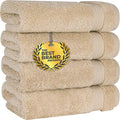 Cotton Paradise Hand Towels for Bathroom, 100% Cotton Turkish 4 Piece Hand Towel Set, Soft Absorbent Face Towels, Beige Hand Towels