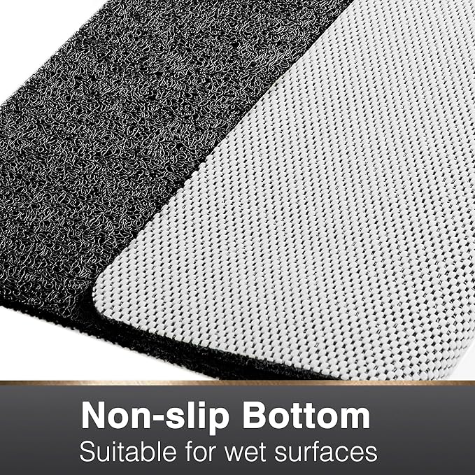 Asvin Soft Textured Bath, Shower, Tub Mat, 24x16 Inch, Phthalate Free, Non Slip Comfort Bathtub Mats with Drain, PVC Loofah Bathroom Mats for Wet Areas, Quick Drying