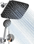 Veken 11.8 Inch Rain Shower Head with Handheld- High Pressure Dual Shower Heads with 5 Modes Handheld Spray Combo- Wide Rainfall Showerhead with Hose, Bathroom Accessories, Christmas Gift, Chrome